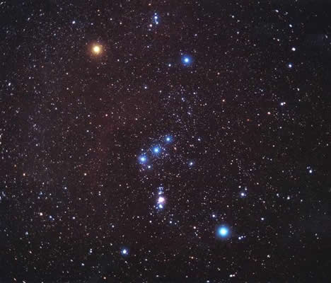 Betelgez i ostale zvezde u sazvežđu Oriona